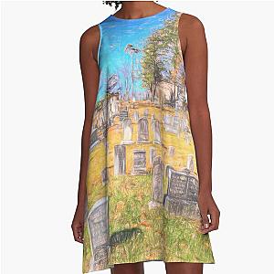 Sleepy Hollow Cemetery Sketch A-Line Dress