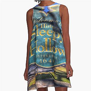 Sleepy Hollow Town Sign A-Line Dress