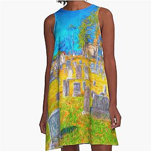 Sleepy Hollow Cemetery Art A-Line Dress