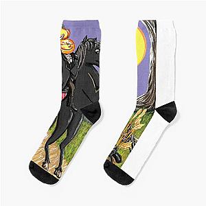 Headless Horseman Ichabod Crane Sleepy Hollow Exchanging Pumpkin Socks