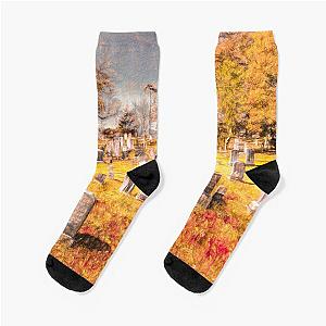 Art Of Sleepy Hollow Cemetery Socks