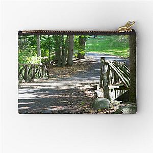 Wooden bridge at Sleepy Hollow  Zipper Pouch