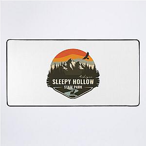 Sleepy Hollow State Park Michigan - MI Retro Mountain Badge Desk Mat