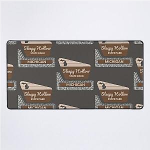 Sleepy Hollow State Park Michigan Entrance Welcome Sign MI Desk Mat