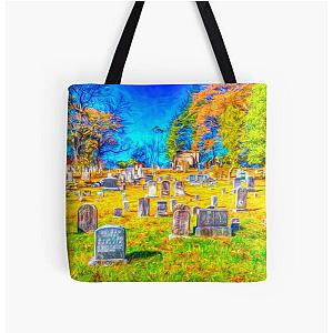 Sleepy Hollow Cemetery New York Art All Over Print Tote Bag