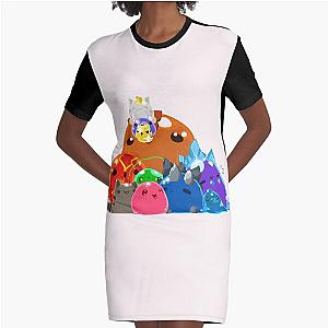 Slime Rancher 2 - All Cute Slime  Graphic T-Shirt Dress