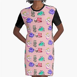 Slime Rancher Cute Pet Graphic T-Shirt Dress