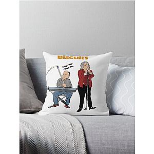 Sling blade mustard n biscuits Throw Pillow