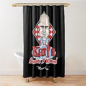 Karl's Biscuits N Mustard - Sling Blade Shower Curtain