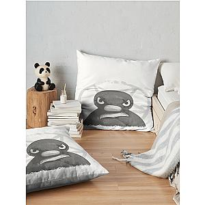 Slipnoot Pingu White Print Throw Pillow Premium Merch Store