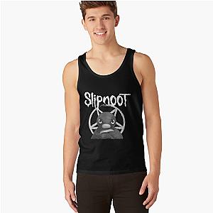 Slipnoot Pingu White Print Tank Tops Premium Merch Store