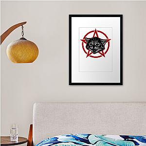 Metal Music Cat Framed print Premium Merch Store