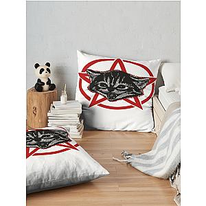 Metal Music Cat Throw Pillow Premium Merch Store