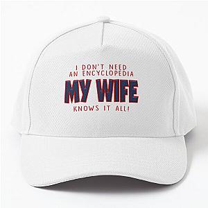 Out of Slushy noob Martin I don't need encyclopedia my wife knows it all merch hoodie shirt meme funny Baseball Cap