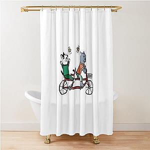 Slushy Bike Shower Curtain