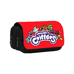 Smiling Critters Anime Print Pupil School Bag Pencil Case