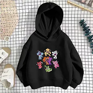 Smiling Critters Girl Boy Game Pullover Anime Children Casual Sweatshirts