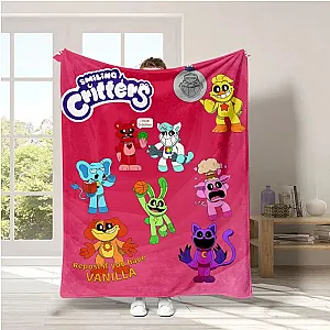 Smiling Critters Cute Cartoon Anime 3D Printed Blanket