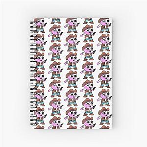 Smiling Friends Cowboy Pim Pattern - Adult Swim Spiral Notebook