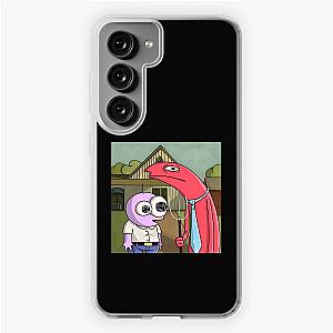 SMILING FRIENDS - Wild Pim and Alan  American Gothic style, Alan, bliblie, Grim, Gleb or Glep(author's art) Samsung Galaxy Soft Case