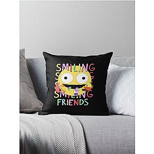 Cute Smiling Friends Throw Pillow