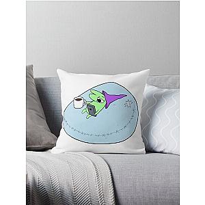 Glep on his Bean Bag Chair Smiling Friends - Adult Swim Throw Pillow