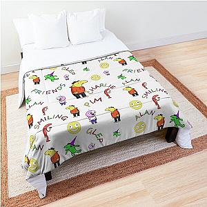 Smiling Friends Characters Pattern  Comforter