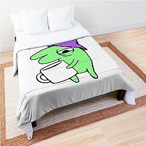 Gleb With Coffee Smiling Friends - Adult Swim Comforter