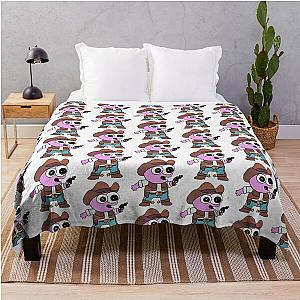 Smiling Friends Cowboy Pim Pattern - Adult Swim Throw Blanket