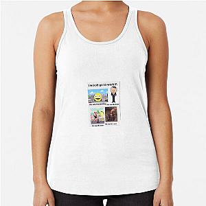 smiling friends meme sticker Racerback Tank Top