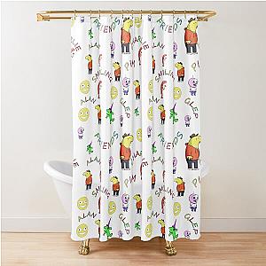 Smiling Friends Characters Pattern  Shower Curtain