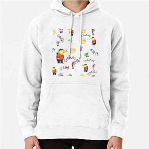 Smiling Friends Characters Pattern  Pullover Hoodie