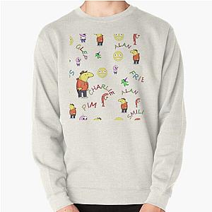 Smiling Friends Characters Pattern  Pullover Sweatshirt