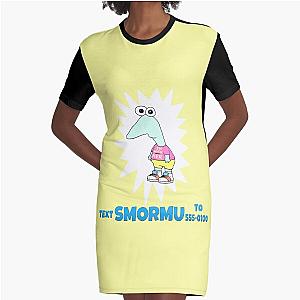 SMORMU Smiling Friends Graphic T-Shirt Dress