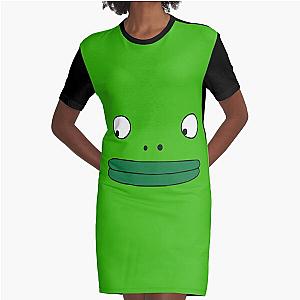 Smiling Friends Mr Frog Face T-Shirt Graphic T-Shirt Dress