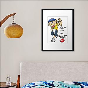 Jeffy Wanna See My Pencil Funny Sml Character Framed print Premium Merch Store