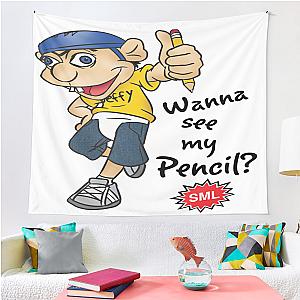 Jeffy Wanna See My Pencil Funny Sml Character Tapestry Premium Merch Store