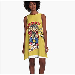 Jeffy The Rapper Funny Sml Character Sleeveless Top A-Line Dress Premium Merch Store