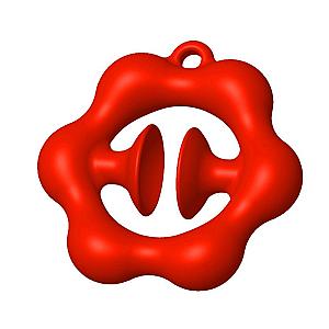 Red Flower Shape Snapper Fidget Toy for Stress Relief