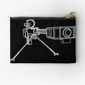 Zipper Pouch featuring 50 Caliber Sniper Rifle Design