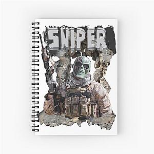 Skull Sniper Army Soldier Spiral Notebook