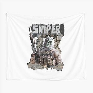 Skull Sniper Army Soldier Wall Tapestry