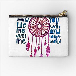 IF I LAY HERE - Chasing Cars by Snow Patrol lyrics Zipper Pouch