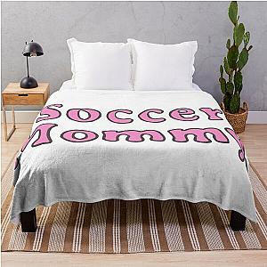 Soccer Mommy Clean Pink Text Throw Blanket