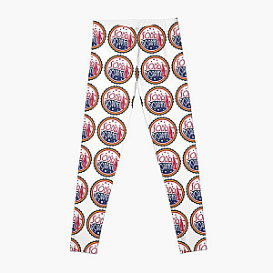 Sodapoppin Leggings - Sodapoppin Retro Soda Pop Bottle Cap Red Leggings RB1706