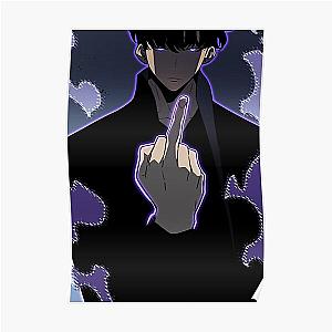 Solo Leveling Posters - Solo Leveling Sung Jin Woo Middle Finger Poster RB0310 [ID867]