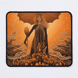 Mushroom Goddess, Soma Deity, Art Nouveau Mushroom Art Mouse Pad