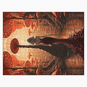 Art Nouveau Mushroom Art, Soma Deity Mushroom Goddess Jigsaw Puzzle.