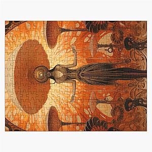Mushroom Goddess, Soma Deity, Art Nouveau Mushroom Art Puzzle