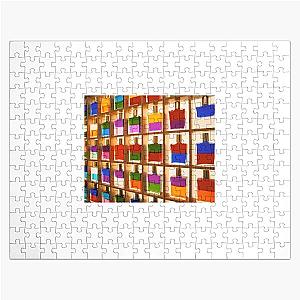 View of bottles used in Aura Soma colour therapy Jigsaw Puzzle